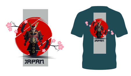 Japanese style popular typography t-shirt design for clothes sale poster banner wallpaper vectorのイラスト素材