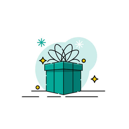 Gift box Vector illustration isolated on white background from event collection.のイラスト素材