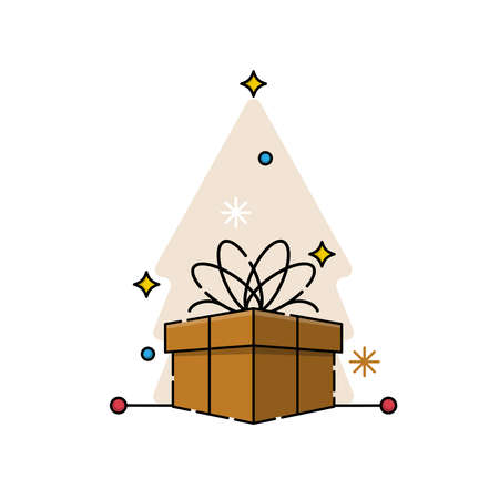 Gift box Vector illustration isolated on white background from event collection.のイラスト素材