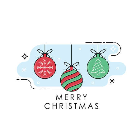 Christmas ball icon vector illustration isolated on white background.のイラスト素材