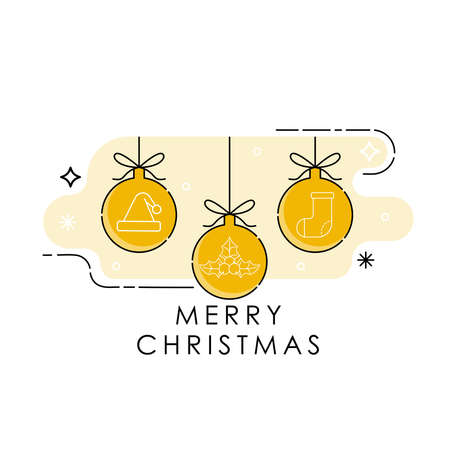 Christmas ball icon vector illustration isolated on white background.のイラスト素材