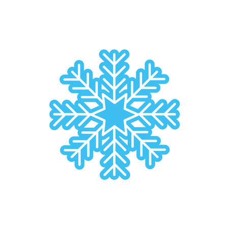 Snowflake icon vector illustration isolated on white background. Snowflake Winter in trendy design...