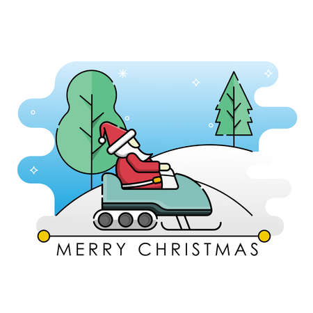 Santa Claus vector illustration isolated on white background. Christmas Santa Claus in trendy flat design style.のイラスト素材