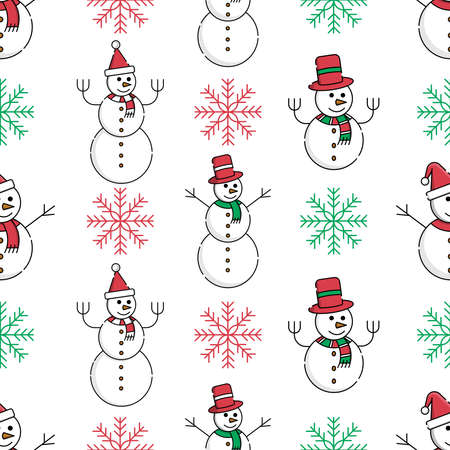 Merry Christmas and Happy New Year Seamless Pattern Vector. Christmas background colorful vector illustration. Decorative Christmas texture for wallpaper, web page background, wrapping paper and etc.のイラスト素材