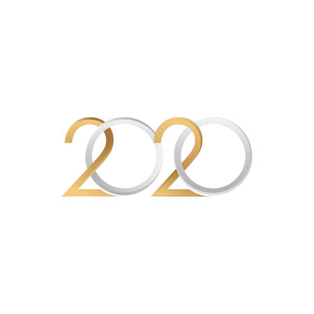 2020 colorful Text isolated on white background, New Year 2020, 2020 text for Calendar New years, Happy New Year 2020,2020 Beginning concept, Number 2020, New Year 2020 Creative Design Concept, New 2020 vector.のイラスト素材