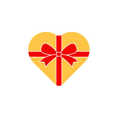 Gift box icon isolated on white background from event collection. gift box icon trendy and modern gift box symbol for logo, web, app, UI. gift box icon simple sign. gift box icon flat vector illustration for graphic and web design.のイラスト素材