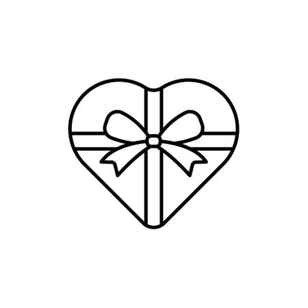 Gift box icon isolated on white background from event collection. gift box icon trendy and modern gift box symbol for logo, web, app, UI. gift box icon simple sign. gift box icon flat vector illustration for graphic and web design.のイラスト素材