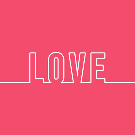 Love logo text vector. Love lettering vector for background, Vector illustration with word Love and heart shape. Valentines Day theme. Romantic design for prints, apparel, poster, wedding decor. Love logo icon. Love template.のイラスト素材