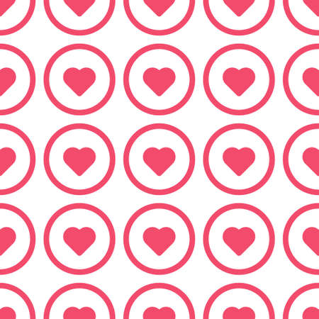 Love Hearts seamless pattern vector illustration. Abstract seamless pattern of hearts for prints, greeting card, wallpaper, cover, gift, banner, poster. Valentines day background vector illustration.のイラスト素材