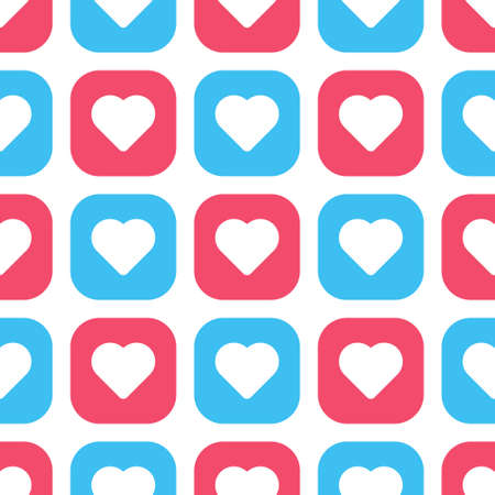 Love Hearts seamless pattern vector illustration. Abstract seamless pattern of hearts for prints, greeting card, wallpaper, cover, gift, banner, poster. Valentines day background vector illustration.のイラスト素材