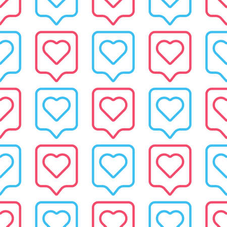 Valentine's day seamless pattern vector illustration. seamless vector pattern of hearts with simple flat design. Valentines day background vector illustration.のイラスト素材