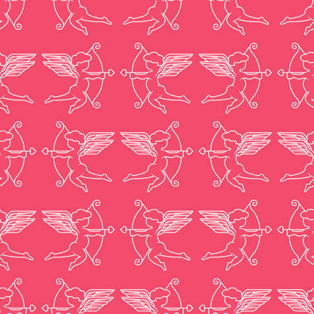 Valentine's day seamless pattern vector illustration. seamless vector pattern of hearts with simple flat design. Valentines day background vector illustration.のイラスト素材