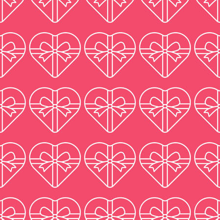 Valentine's day seamless pattern vector illustration. seamless vector pattern of hearts with simple flat design. Valentines day background vector illustration.のイラスト素材