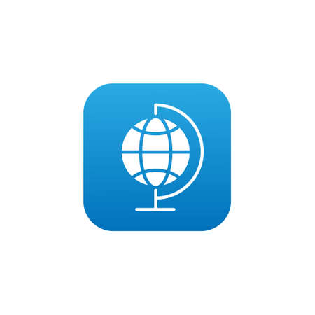 Globe icon vector design illustration. Globe vector illustration for website, mobile, graphic elements, app, UI. Globe icon isolated on white background.のイラスト素材