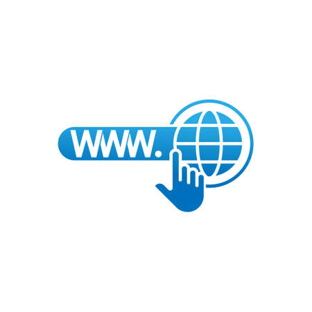 Website icon vector design illustration. Website WWW icon. Website vector flat icon symbol for website, logo, graphic elements, app, UI. Website icon isolated on white background.のイラスト素材