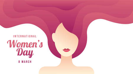 Happy International Women's Day. International Women's Day on March 8th flat design vector...
