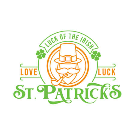 St. Patrick's Day Vector Illustration. Happy St. Patrick's Day vector flat design template for background, banner, poster, greeting card. Happy St. Patrick's Holiday celebration.のイラスト素材