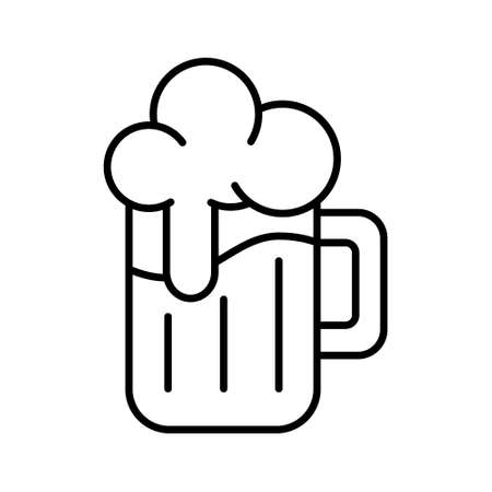 Beer flat icon vector illustration. Beer icon design isolated on white background. St. Patricks Day vector illustration. St. Patrick's Day vector icon trendy flat symbol for website, sign, mobile, app, UI.のイラスト素材