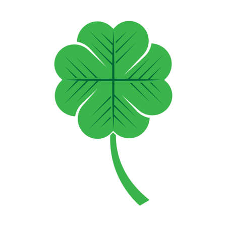 Shamrock flat icon vector illustration. Clover leaf icon design isolated on white background. Clover vector illustration. Shamrock leaf vector icon trendy flat symbol for website, logo, sign, mobile, app, UI.のイラスト素材