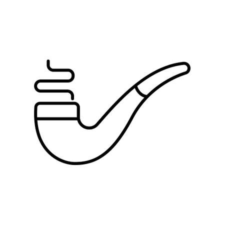 Smoke Pipe flat icon vector illustration. Smoke Pipe icon design isolated on white background. St. Patricks Day vector illustration. St. Patrick's Day vector icon trendy flat symbol.のイラスト素材