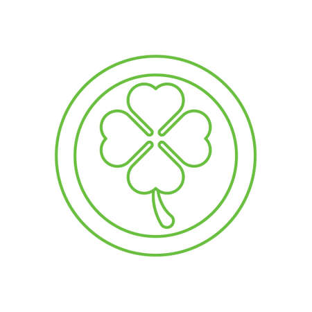 Gold Coin flat icon vector illustration. Coin icon design isolated on white background. St. Patricks...