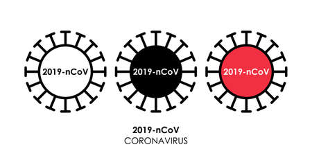 coronavirus 2019-nCoV icon vector illustration. coronavirus 2019-nCoV symptoms, treatment and prevention vector design template. coronavirus 2019-nCoV vector icon symbol for website, sign, app, UI.のイラスト素材