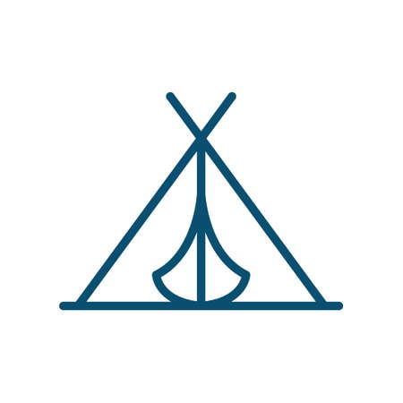 Tent icon logo vector illustration. Tent icon logo design vector template design. Tent icon design vector illustration template for Outdoor Adventure.のイラスト素材