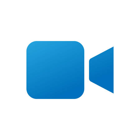 Video Call Icon Logo Vector Illustration. Video Call icon design vector template. Trendy Video Call vector icon flat design for website, symbol, logo, icon, sign, app, UI.のイラスト素材