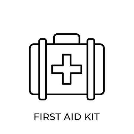 First Aid Kit icon vector illustration. Medical First Aid Kit vector illustration template. First Aid Kit vector icon flat design for website, sign, symbol, app, UI.のイラスト素材