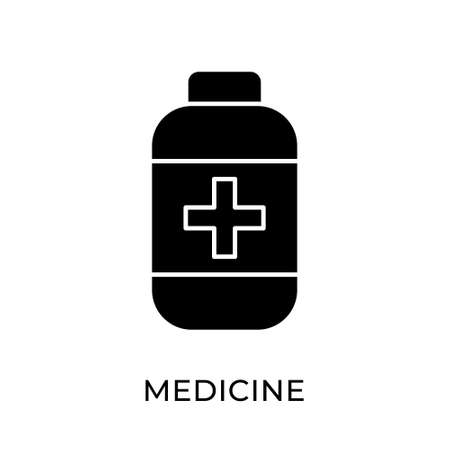 Medicine icon vector illustration. Medicine vector illustration template. Medicine icon design isolated on white background. Medicine vector icon flat design for website, sign, symbol, app, UI.のイラスト素材