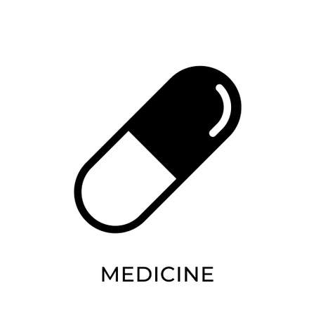 Medicine icon vector illustration. Medicine vector illustration template. Medicine icon design isolated on white background. Medicine vector icon flat design for website, sign, symbol, app, UI.のイラスト素材