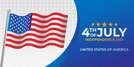 Fourth of July Independence Day of United States of America Banner Background Vector illustration....