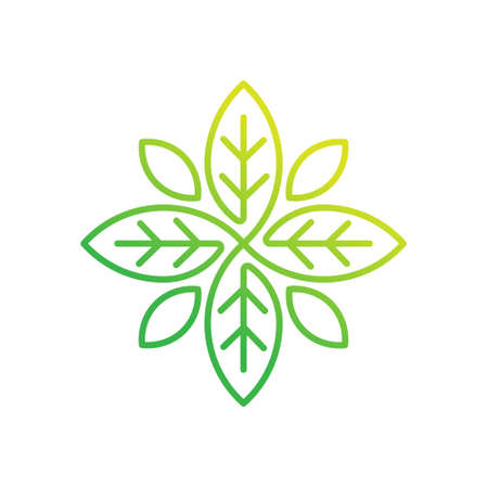 Leaf Logo design vector illustration. Abstract Leaf Logo vector in creative design concept for nature, agriculture and farm business. Tree Leaf Logo, icon, sign and symbol vector design illustrationのイラスト素材