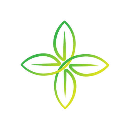 Leaf Logo design vector illustration. Abstract Leaf Logo vector in creative design concept for nature, agriculture and farm business. Tree Leaf Logo, icon, sign and symbol vector design illustrationのイラスト素材