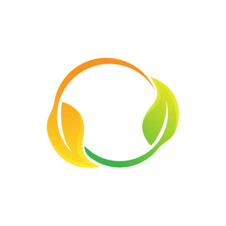 Leaf icon design vector illustration. Abstract Leaf icon vector concept for nature, agriculture and farm business. Green Tree Leaf Logo, icon, sign and symbol vector design illustration.のイラスト素材