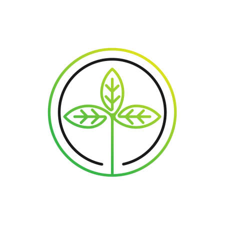 Leaf Logo design vector illustration. Abstract Leaf Logo vector in creative design concept for nature, agriculture and farm business. Tree Leaf Logo, icon, sign and symbol vector design illustrationのイラスト素材