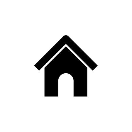 Home Icon Logo Vector design illustration. Simple House logo icon vector in flat design illustration template. Trendy Home vector icon flat design for website, symbol, logo, icon, sign, app, UI.のイラスト素材