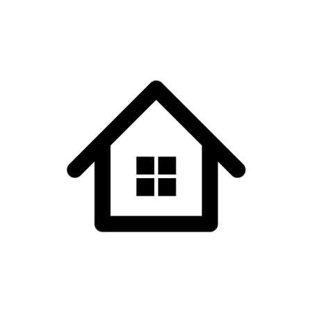Home Icon Logo Vector design illustration. Simple House logo icon vector in flat design illustration template. Trendy Home vector icon flat design for website, symbol, logo, icon, sign, app, UI.のイラスト素材