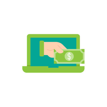 Digital Mobile Payment icon Vector Illustration. Modern Mobile Payment with Smartphone icon vector design concept for Online Payment, Finance, and Mobile Banking website, symbol, icon, sign, App UIのイラスト素材