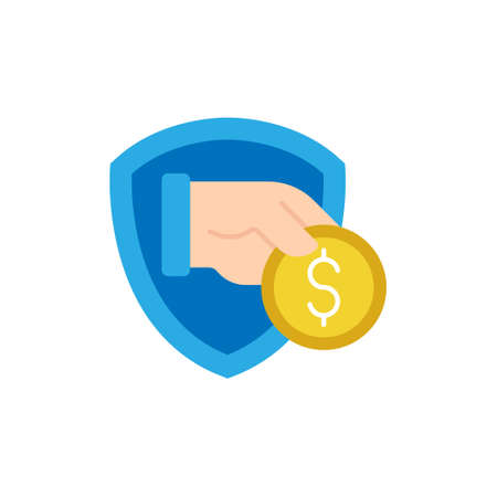 Secure Payment icon Vector Illustration. Payment Security and Safety with Shield icon vector design concept for Online Payment, Finance, and Mobile Banking website, symbol, icon, sign, App UIのイラスト素材