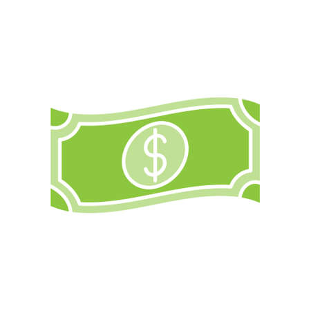 Money icon Vector Illustration. Dollar Money icon vector design concept for Payment, Finance, Currency and Trading Business. Money cash vector icon flat design for website, symbol, icon, sign, App UIのイラスト素材