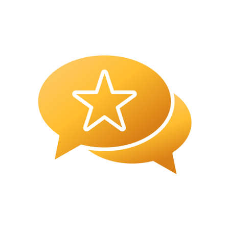 Rating, Review, or feedback icon vector illustration. Customer rating icon vector design template. Customer Review Feedback with Star vector icon design for website, symbol, logo, sign, app, UI.のイラスト素材