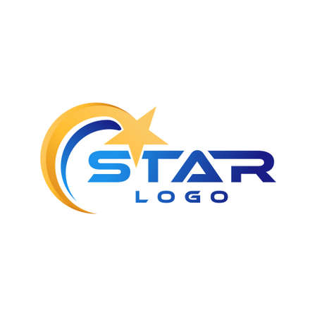 Abstract Star Logo icon Design Vector template. Simple and Elegant Star Logo design concept. Star Logo icon vector design template for business, branding, company, website, symbol, corporate, logo.のイラスト素材