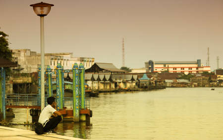 My City riverの写真素材