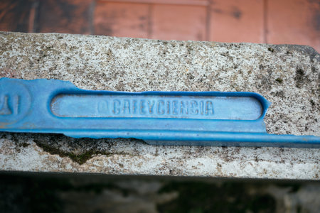 cafe y ciencia typography detail. High quality photoの写真素材