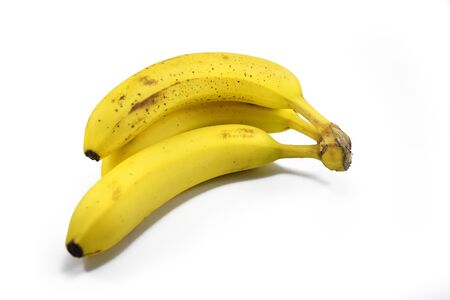 Bunch of bananas on white backgroundの写真素材