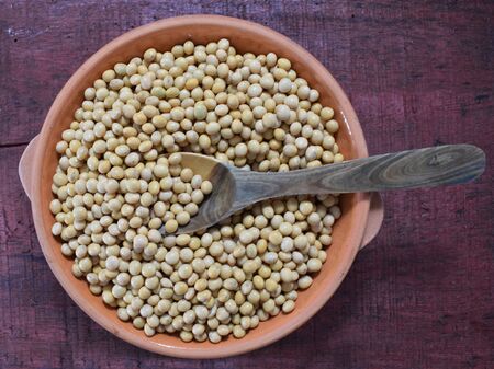 Bowl with soy beansの写真素材