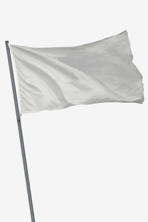 Blank flag isolated in white waving on the wind Blank flag isolated in white waving on the wind