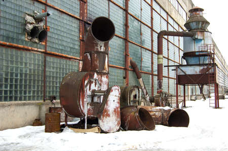 Old industrial ventilation systemの写真素材