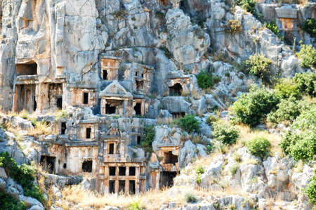Rock tombs of the Lycian civilization. Travellestriaの写真素材